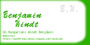 benjamin windt business card