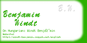benjamin windt business card